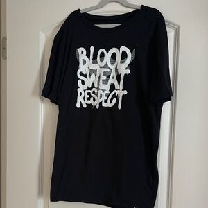 Boy’s Under Armour/Project Rock Black Graphic T-Shirt with Bold Text